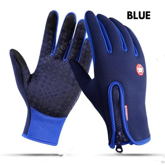 Guanti invernali touch screen da moto, impermeabili, scorrevoli, con pile