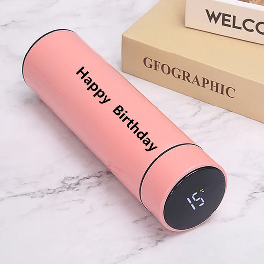 Borraccia termica con display intelligente, temperatura, 500 ml, sicurezza, acciaio inossidabile 304, thermos da caffè, regalo aziendale per uomo, logo personalizzato