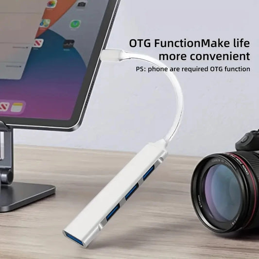 Adattatore USB OTG multi-splitter a 4 porte di tipo C per Xiaomi Lenovo MacBook 13 15 Air pro PC - Accessori per computer