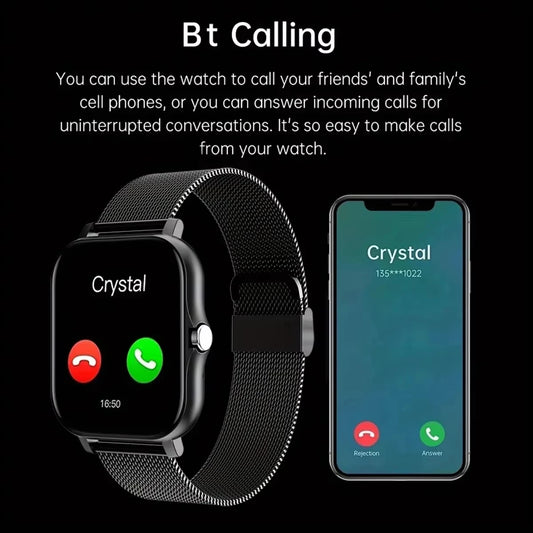 LAXASFIT 2025 Nuovo Smartwatch per Uomo Donna Regalo Schermo Touch Completo Orologio Sportivo Fitness Bluetooth Chiamata Smartwatch Digitale