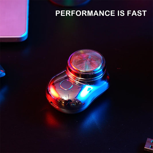 Mini rasoio elettrico portatile senza fili ricaricabile USB per il viso, rasatura di piccole dimensioni, per uomo, bagnato e asciutto, indolore