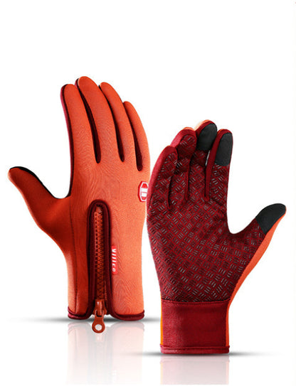 Guanti invernali touch screen da moto, impermeabili, scorrevoli, con pile