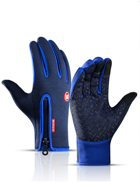 Guanti invernali touch screen da moto, impermeabili, scorrevoli, con pile