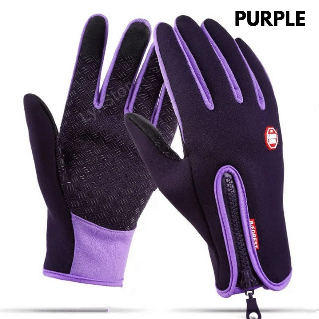 Guanti invernali touch screen da moto, impermeabili, scorrevoli, con pile