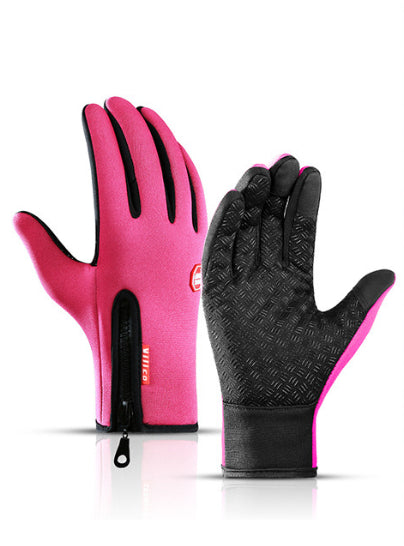 Guanti invernali touch screen da moto, impermeabili, scorrevoli, con pile