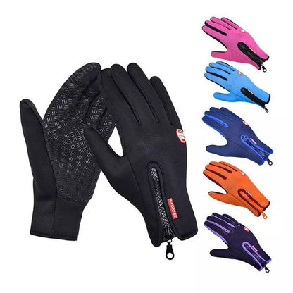 Guanti invernali touch screen da moto, impermeabili, scorrevoli, con pile