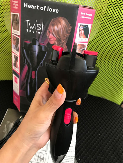 Macchina per trecce elettrica USB, strumento per lo styling fai da te con rullo magico, strumento per lo styling dei capelli, creatore di chignon