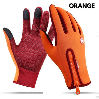 Guanti invernali touch screen da moto, impermeabili, scorrevoli, con pile