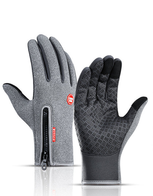 Guanti invernali touch screen da moto, impermeabili, scorrevoli, con pile