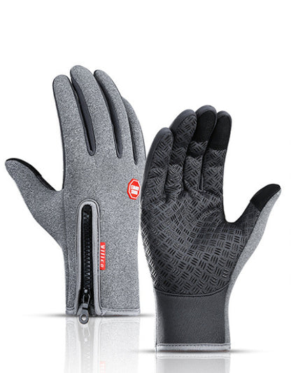 Guanti invernali touch screen da moto, impermeabili, scorrevoli, con pile