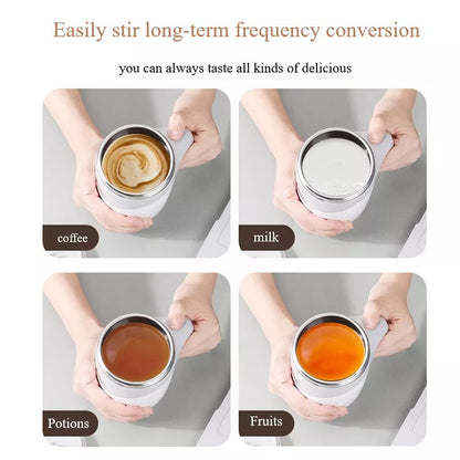 Tazza da caffè con mescolatore automatico ricaricabile, tazza da caffè con mescolatore elettrico di alto valore, tazza da acqua magnetica rotante per frullato pigro