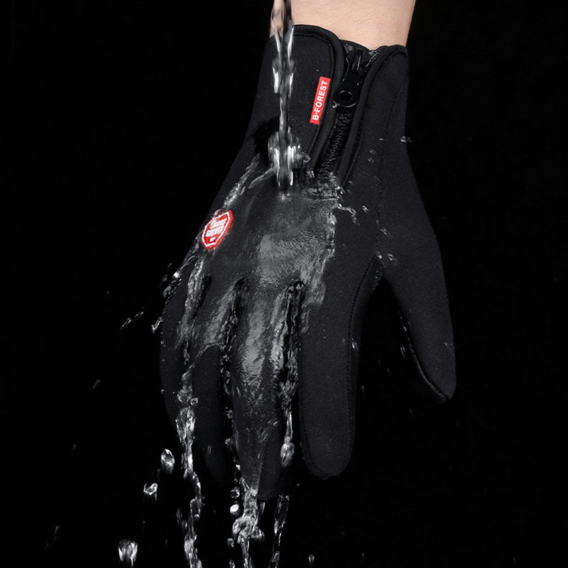 Guanti invernali touch screen da moto, impermeabili, scorrevoli, con pile
