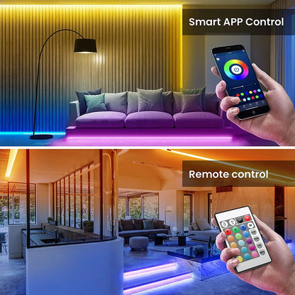 Striscia LED USB Bluetooth 5050 SMD 5V USB RGB Luci Lampada LED flessibile Nastro Nastro RGB Autoadesivo TV Desktop Diodo