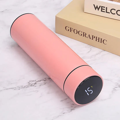 Borraccia termica con display intelligente, temperatura, 500 ml, sicurezza, acciaio inossidabile 304, thermos da caffè, regalo aziendale per uomo, logo personalizzato