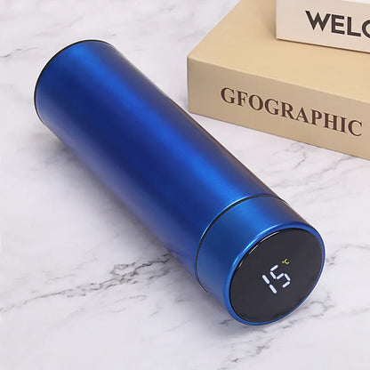 Borraccia termica con display intelligente, temperatura, 500 ml, sicurezza, acciaio inossidabile 304, thermos da caffè, regalo aziendale per uomo, logo personalizzato
