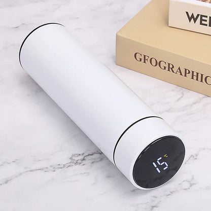 Borraccia termica con display intelligente, temperatura, 500 ml, sicurezza, acciaio inossidabile 304, thermos da caffè, regalo aziendale per uomo, logo personalizzato