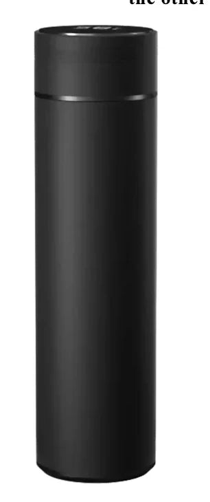 500ML Smart Temperature Display Thermos - 2-in-1 Divided Stainless Steel Vacuum Bottle with Dual Lids, Leak-Proof Outdoor Cup