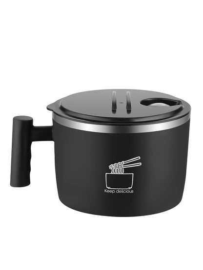 Ciotola in acciaio inossidabile con coperchio per noodles istantanei, ciotola di scarico sigillata e portatile per utensili da cucina Instant Noodle Partner