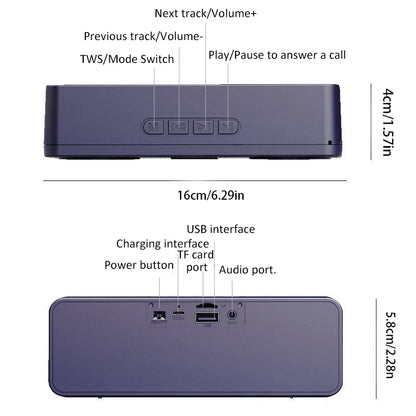 S18 Altoparlante intelligente Bluetooth creativo wireless per telefono cellulare, audio per computer, subwoofer, radio comoda per esterni