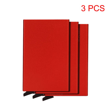 Portafoglio RFID Smart Porta Carte Metallo Sottile Uomo Donna Portafogli Pop Up Minimalista Piccolo Portafoglio Nero Valigetta per Uomo