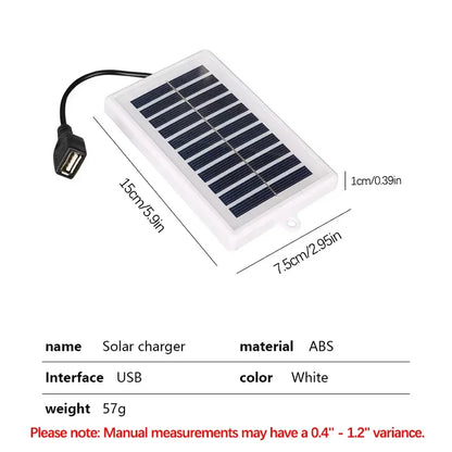1/2PCS Portable Solar Charger Portable Solar Charger-USB Output for Outdoor Use -for Travel and Camping,Flashlight,Fan Charging