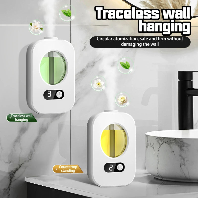 Diffusore automatico di aromi, macchina per aromaterapia, profumatore per ambienti, deodorante per ambienti, dispenser di oli essenziali per bagno e WC, umidificatore