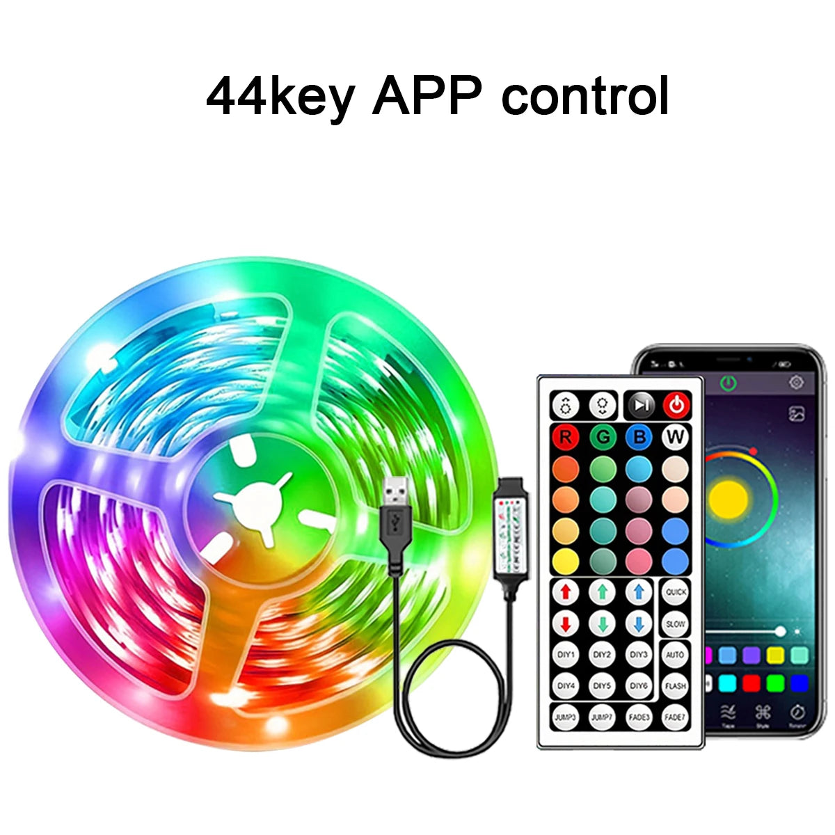 Strisce luminose a LED RGB da 5 m, 10 m, 20 m, 30 m, luci per ambienti a LED con controllo APP, nastro flessibile, nastro LED per la decorazione della camera da letto