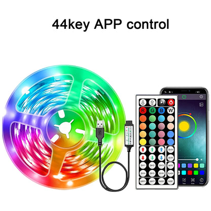 Strisce luminose a LED RGB da 5 m, 10 m, 20 m, 30 m, luci per ambienti a LED con controllo APP, nastro flessibile, nastro LED per la decorazione della camera da letto