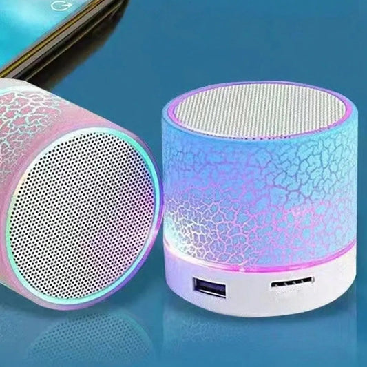 Mini altoparlante wireless, subwoofer, mini altoparlante wireless con luce a 7 colori Dazzle Crackle, piccolo altoparlante portatile