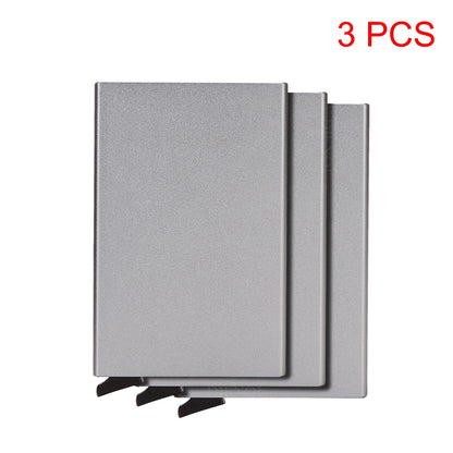 Portafoglio RFID Smart Porta Carte Metallo Sottile Uomo Donna Portafogli Pop Up Minimalista Piccolo Portafoglio Nero Valigetta per Uomo