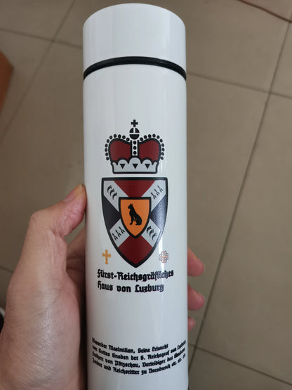 Borraccia termica con display intelligente, temperatura, 500 ml, sicurezza, acciaio inossidabile 304, thermos da caffè, regalo aziendale per uomo, logo personalizzato