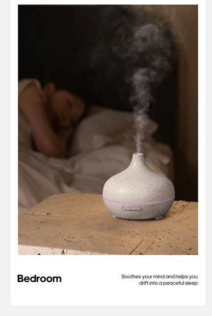 Diffusore di aromaterapia con venature del legno, umidificatore USB, purificatore d'aria da tavolo, diffusore di aromi a nebbia fredda/set di oli essenziali
