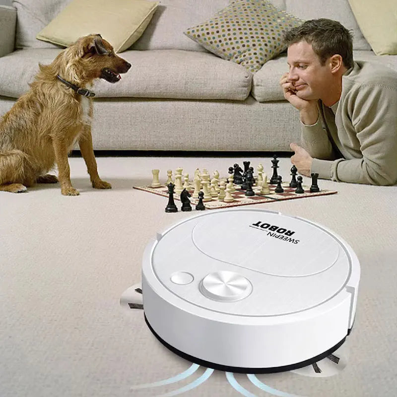 NUOVO robot aspirapolvere USB 3 in 1 Smart Wireless 1500Pa Pulizia a trascinamento Spazzapavimenti per casa e ufficio