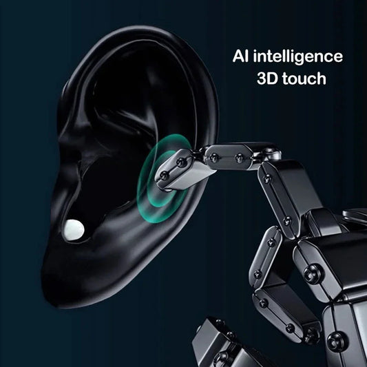 Auricolari invisibili Mini cuffie V5.2 Bluetooth TWS Auricolari in-ear con riduzione del rumore Auricolari in-ear wireless per dormire con microfono