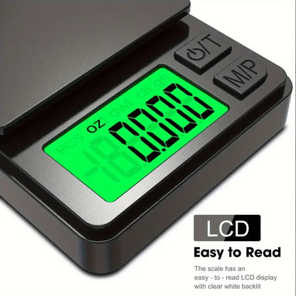 Bilancia tascabile di precisione 1000 g x 0,1 g - Bilancia digitale per grammi, alimenti, gioielli, once/grani con display LCD retroilluminato - Mini bilancia da viaggio