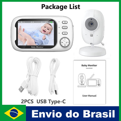 Baby monitor con telecamera LCD da 3,5 pollici, babysitter elettronico, audio bidirezionale, visione notturna, video, baby sitter, radio, migliore di VB603