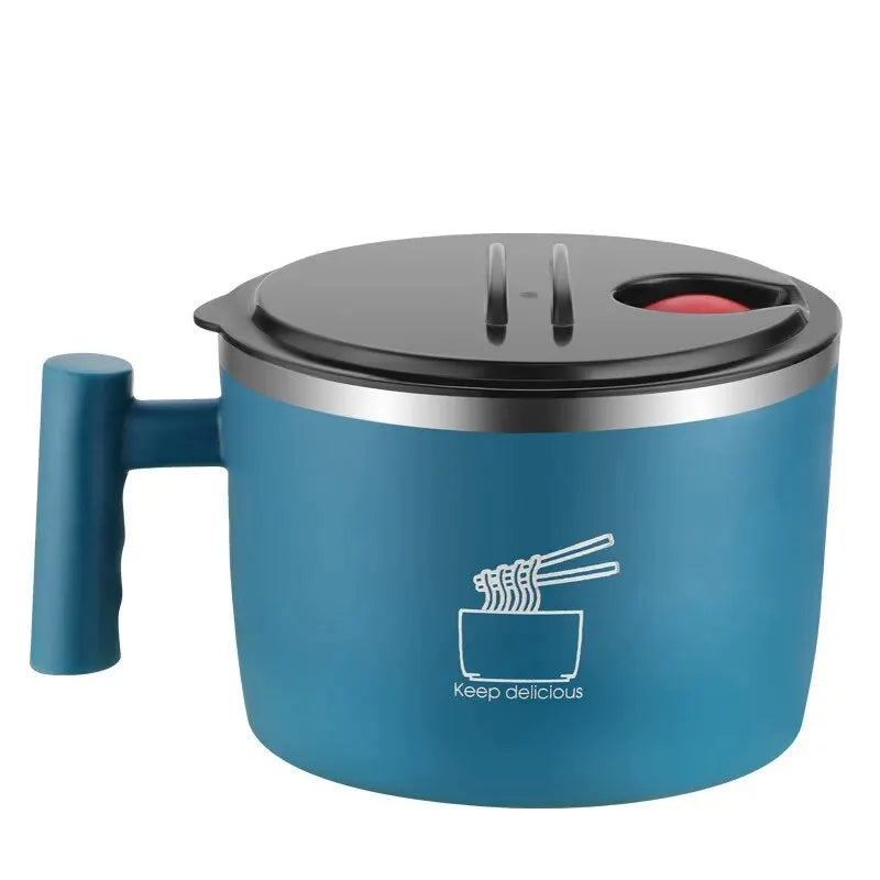 Ciotola in acciaio inossidabile con coperchio per noodles istantanei, ciotola di scarico sigillata e portatile per utensili da cucina Instant Noodle Partner