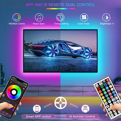 Strisce luminose a LED RGB da 5 m, 10 m, 20 m, 30 m, luci per ambienti a LED con controllo APP, nastro flessibile, nastro LED per la decorazione della camera da letto