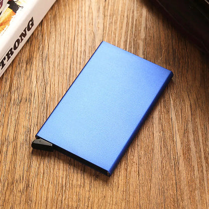 Portafoglio RFID Smart Porta Carte Metallo Sottile Uomo Donna Portafogli Pop Up Minimalista Piccolo Portafoglio Nero Valigetta per Uomo