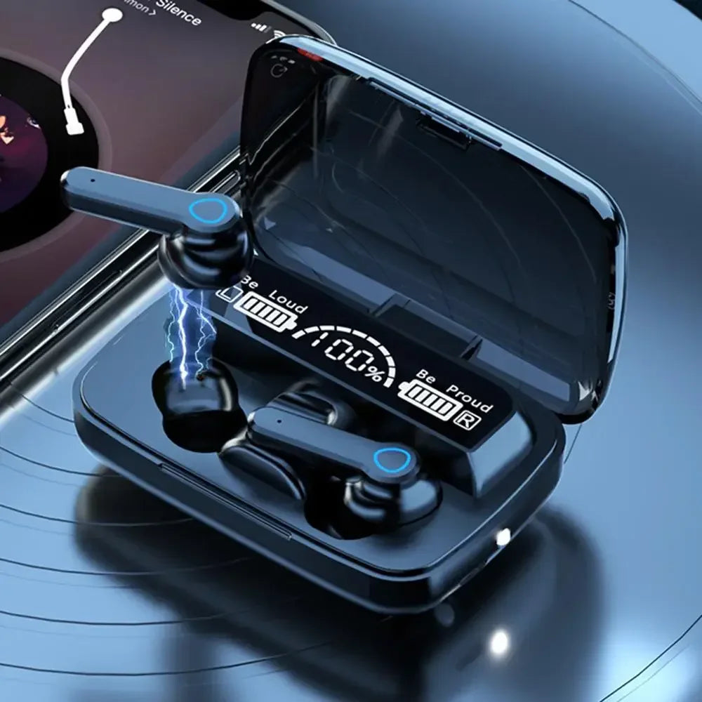Auricolare Bluetooth originale M19, wireless, in-ear, intelligente, con display touch a LED, ricarica da magazzino, tesoro, auricolare