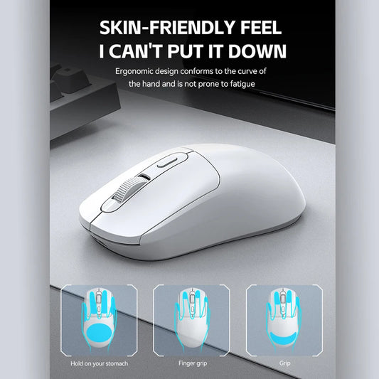 Mouse da gioco wireless Warvank X8 da 500 mAh, ricaricabile TYPE-C, adatto per computer desktop portatili