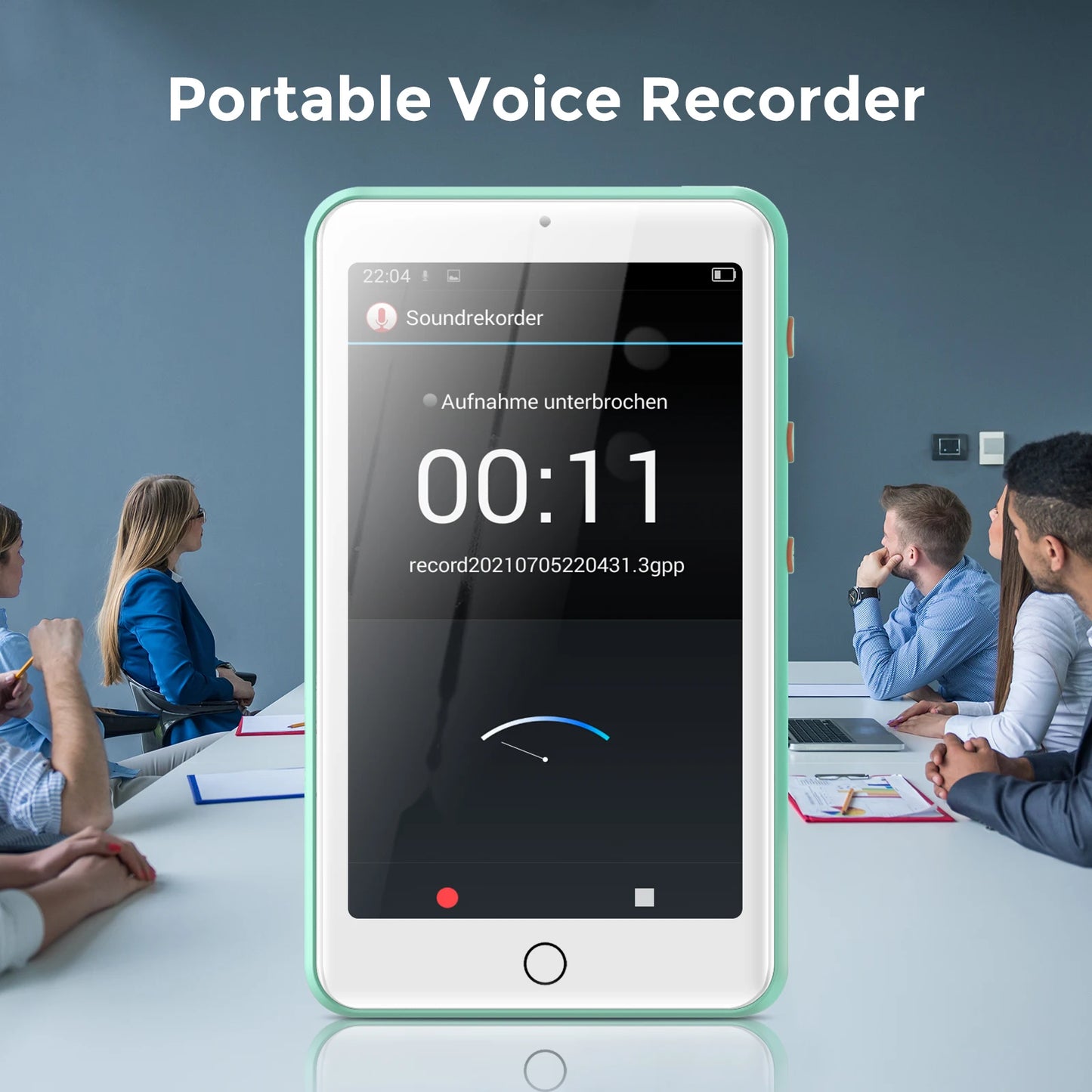 Lettore MP4/MP3 portatile con altoparlanti Bluetooth e Wi-Fi, lettore musicale con video, radio FM, eBook, registratore, capacità fino a 512 GB