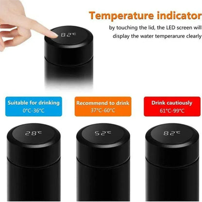 Tazza termica con display intelligente della temperatura, bottiglia termica in acciaio inossidabile 316, calore a lunga durata, ufficio, viaggi, regali