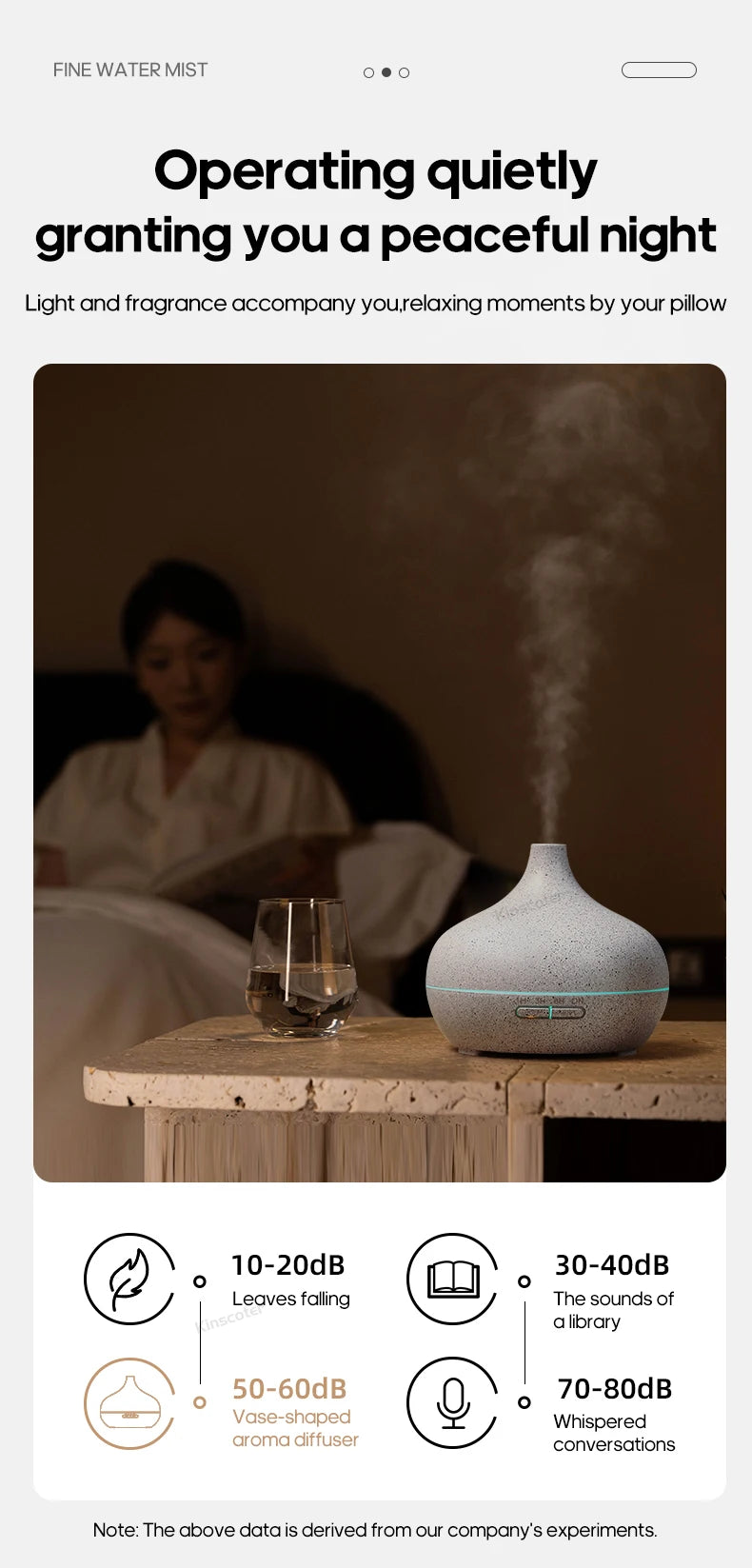 Diffusore di aromaterapia con venature del legno, umidificatore USB, purificatore d'aria da tavolo, diffusore di aromi a nebbia fredda/set di oli essenziali