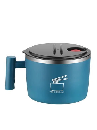Ciotola in acciaio inossidabile con coperchio per noodles istantanei, ciotola di scarico sigillata e portatile per utensili da cucina Instant Noodle Partner