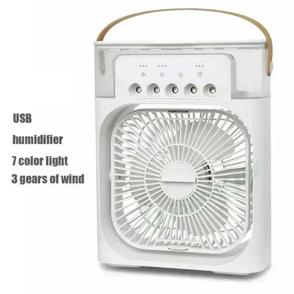 Nuovo condizionatore d'aria 3 in 1, mini raffrescatore d'aria per uso domestico, luce notturna a LED, umidificatore portatile, ventilatore per la regolazione dell'aria, ventilatore per ufficio e casa