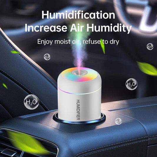 Mini umidificatore d'aria da 180 ml, diffusore di aromi elettrico USB, purificatore di oli essenziali, luci per aromaterapia, per auto, casa, camera da letto