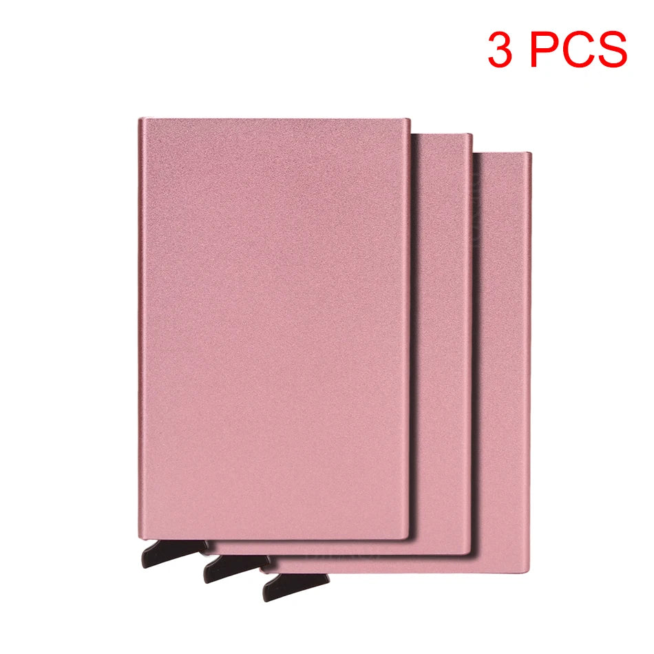 Portafoglio RFID Smart Porta Carte Metallo Sottile Uomo Donna Portafogli Pop Up Minimalista Piccolo Portafoglio Nero Valigetta per Uomo
