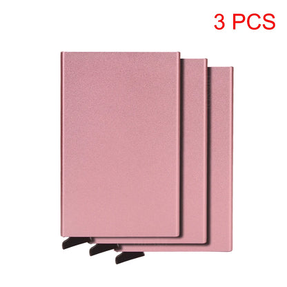 Portafoglio RFID Smart Porta Carte Metallo Sottile Uomo Donna Portafogli Pop Up Minimalista Piccolo Portafoglio Nero Valigetta per Uomo