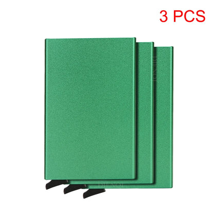 Portafoglio RFID Smart Porta Carte Metallo Sottile Uomo Donna Portafogli Pop Up Minimalista Piccolo Portafoglio Nero Valigetta per Uomo